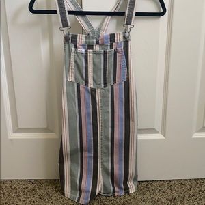 Rvca stripped overalls